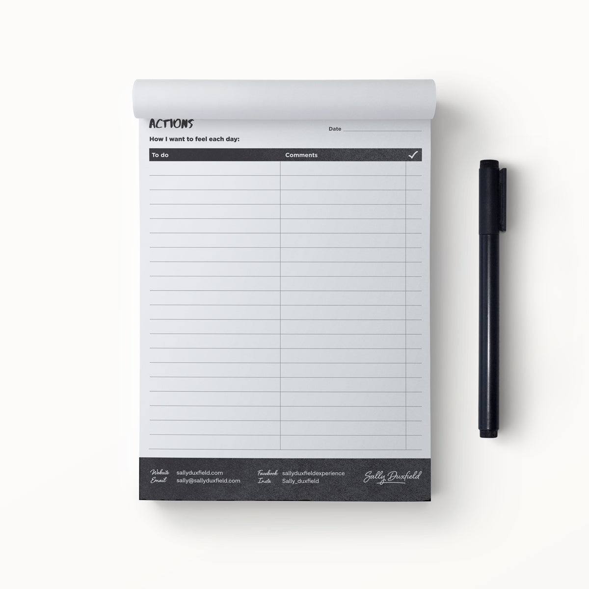 IMPACT4Q | Actions Note Pad